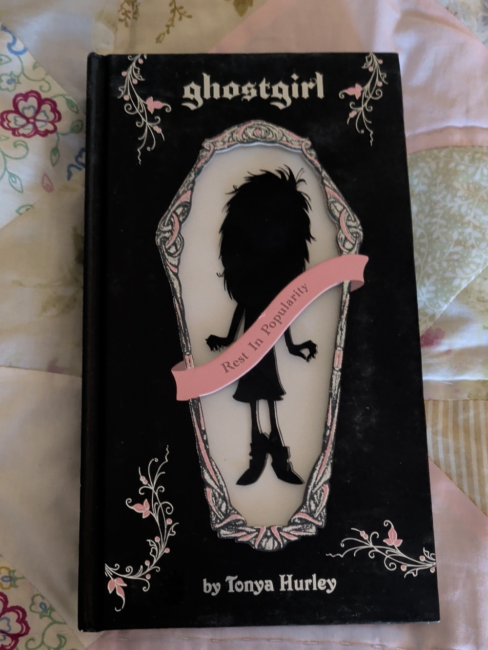 'Rest in Popularity' Hardcover Notebook — Black & Pink